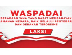 LAKSI: Waspadai Keberadaan WNA yang Membahayakan Keamanan Negara Melalui Penyebaran dan Gerakan Terorisme