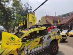 Hadiri Kirab Pemilu 2024, Puluhan Caleg Partai Golkar Kabupaten Serang Konvoi Kendaraan