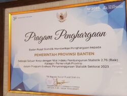 Pemprov Banten Raih Predikat Baik Indeks Pembangunan Statistik