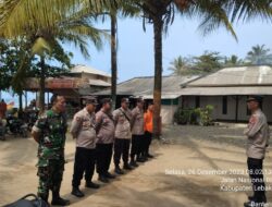 Kapolsek Panggarangan Pimpin Apel Pagi di Pos PAM Obyek Wisata Pantai Kalapa Warna