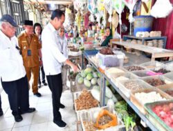 Presiden Jokowi Cek Harga dan Stok Bahan Pokok di Pasar Kawat Tanjungbalai