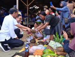Kunjungi Pasar Salakan, Presiden Jokowi Tinjau Harga Bahan Pokok di Banggai Kepulauan
