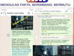 Terindikasi, Sang Kolektor Ternama Di Kecamatan Lubuk Besar ‘Ading’ Pengakuannya Melalui Pesan Whatsapp Di Babel Rata-rata Ilegal