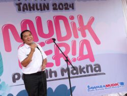 Pj Gubernur Al Muktabar Lepas 22 Bus Program Mudik Gratis 2024