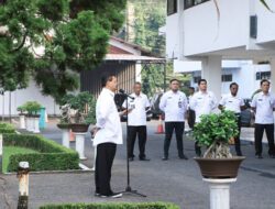 Tingkatkan Kedisiplinan, Pegawai Setda Kabupaten Serang Apel Setiap Pagi