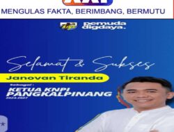 Wujud Kepercayaan, Janovan Tiranda Terpilih Sebagai Ketua DPD KNPI Periode 2024-2027