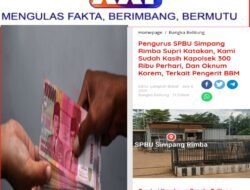Dugaan Kuat Ada Aliran Uang Pengamanan Di SPBU Simpang Rimba Ke Oknum Penegak Hukum