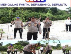 Rehabilitasi Lahan Kritis, Polres Bangka Tengah Tanam Pohon Serentak