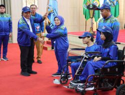 Pj Gubernur Al Muktabar Lepas Kontingen Paralympic Provinsi Banten pada Peparnas XVII Solo 2024