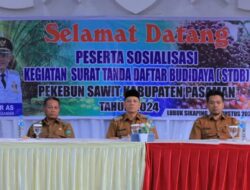 Bupati Sabar AS Optimis Perkebunan Sawit Akan Berkembang, Ratusan Petani Sawit Ikuti Sosialisasi STDB