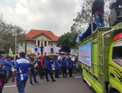 Desak Eksekusi Lahan, Ratusan Massa Buruh Geruduk PN Sidoarjo