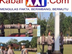 Polres Bangka Tengah Gelar Upacara Hari Kesadaran Nasional dan Berikan Reward kepada Personel Berprestasi