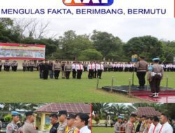 Polres Bangka Tengah Gelar Upacara Hari Kesadaran Nasional Dan Pemberian Penghargaan Kepada Personel Berprestasi.