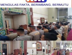 Polres Bangka Tengah Gelar Shalat Gaib untuk Mendoakan Tiga Anggota Polri yang Gugur di Way Kanan