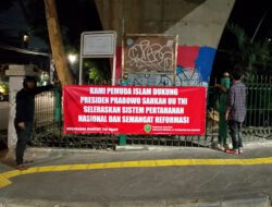 Spanduk Ucapan “Terima Kasih Prabowo” Teken UU TNI Terlihat di Beberapa Titik Jakarta