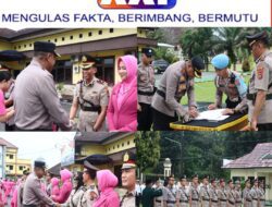 Kapolres Bangka Tengah Pimpin Upacara Serah Terima Jabatan Wakapolres dan Pejabat Utama Polres