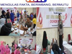 Polres Bangka Tengah Gelar Bakti Kesehatan Donor Darah Sambut HUT Bhayangkara ke-79
