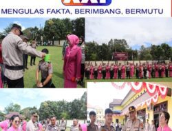 Polres Bangka Tengah Gelar Upacara Kenaikan Pangkat Personel TA 2025