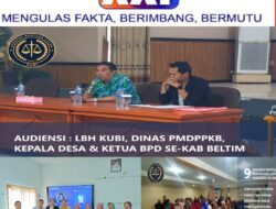 LBH KUBI: Pendidikan, Pelatihan dan Sertifikasi Paralegal Desa Diakui dengan Sertifikat dan Gelar Non-Akademik CPLA