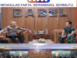 Moment Kapolda Babel Bertemu Pangdam II Sriwijaya Di Mapolda, Lempar Candaan Hingga Sebut Sinergitas TNI/Polri Luar Biasa