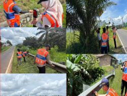 Jelang Libur Nataru, BPTD Babel Lakukan Pemasangan dan Pembersihan Fasilitas Keselamatan Jalan di Ruas Pangkal Pinang Bangka Barat